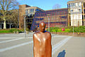 Cast iron sculpture by Antony Gormley located in the Central Plaza of the University of Limerick.