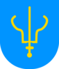 Coat of arms on a blue background[a] of