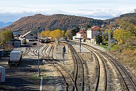 Vue générale de la gare de Veynes - Dévoluy (vue côté Grenoble)