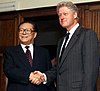 Presidents Jiang Zemin of China and Bill Clinton of the U.S.