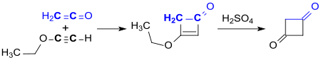 Synthese von 1,3-Cyclobutandion aus Ethoxyacetylen