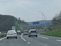 L'autoroute au niveau de l'aire de service « Pech-Montat ».