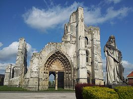 Ruine de l'Abbaye Saint-Bertin à Saint-Omer. (France), détruite en 1830