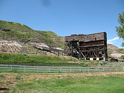 Tipple and main ore conveyor at the adjacent Atlas Coal Mine