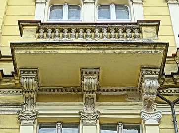 Adorned balcony