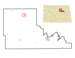 Location of Leeds, North Dakota