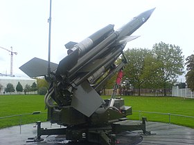 RAF Bristol Bloodhound missile outside the RAF Museum in London