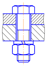 Соединение, образованное болтом и гайкой