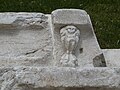 Detail of a seat decorated with a lion paw