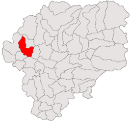 Location of Căianu Mic in Bistrița-Năsăud County