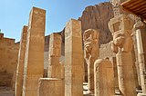 Tall stone columns arranged in rows