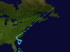 The track of 1959's Hurricane Cindy.