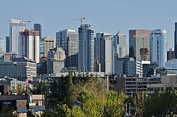 Denny Triangle and South Lake Union skyline in 2018