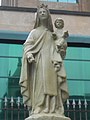 Image of Our Lady of Mount Carmel at the fountain.