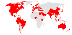 Countries with Domino's Pizza restaurants