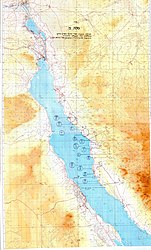 מפת הקומנדו המצרי באזור מפרץ סואץ - לפי כוחות קומנדו