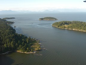 Blick von Gabriola Island in Richtung Festland