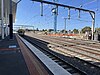Northbound view from Platform 2 with a Comeng stationary up further at Frankston
