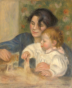 Gabrielle et Jean at Gabrielle Renard, by Pierre-Auguste Renoir (edited by Dcoetzee)