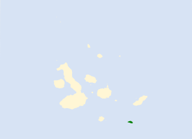 Distribución geográfica del pinzón de Darwin conirrostro.