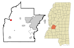 Location of Edwards, Mississippi