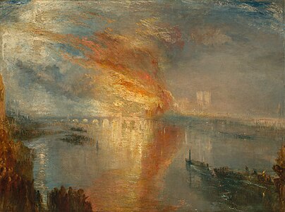 The Burning of the Houses of Lords and Commons, by J. M. W. Turner