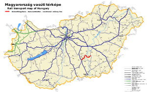 キシュクンフェーレジハーザ - クンセントマールトン線の路線図