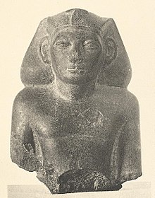 Upper part of a statue of Khendjer from his pyramid complex. Cairo Egyptian Museum, JE 53368