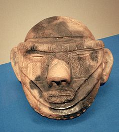 Late Jōmon clay head, Shidanai, Iwate Prefecture, 1500–1000 BC.