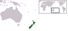 Carte de la Nouvelle-Zélande.