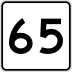 Route 65 marker