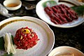 Malgogi-yukhoe (horse meat tartare)