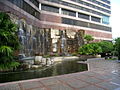 Waterfall outside the building
