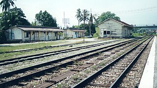 Railway yard at the old Batu Gajah Railway Station in 2002