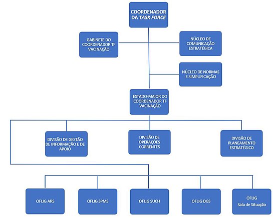 Organograma do Estado-Maior do Coordenador da Task Force