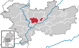 Läget för Reichelsheim (Wetterau) i Wetteraukreis