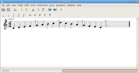 Скриншот программы Denemo