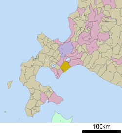 Location of Shiraoi in Hokkaido (Iburi Subprefecture)