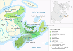 Seven Districts of Mi'kma'ki excluding Taqamkuk