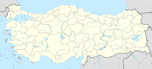 Turkey, with Istanbul pinpointed at the northwest along a thin strip of land bounded by water