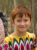 A Uyghur child with red hair