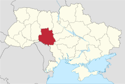 Vinnytsia oblasts läge i Ukraina.