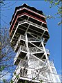The current observation tower on Hradová (opened in 1987), near he castle ruins