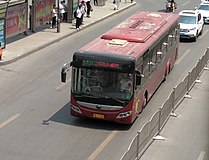 Yutong ZK6128HGK bus (retired). This type used to form the backbone of the system