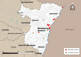 Carte des communes avec sites Seveso