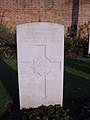 Headstone of A R Stephens killed in trenches at Roclincourt