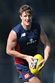 Aaron vandenBerg training with Melbourne in 2018