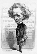 Caricature of Hector Berlioz by Étienne Carjat
