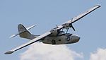 Maritime patrol Catalina, painted white to minimise visibility against the sky