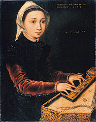 Girl at the Virginal, 1548, Possibly a self portrait or of her sister